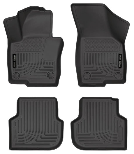 2011-2018 Jetta Black Weatherbeater Front & Second Row Floor Liners | Dirty Garage