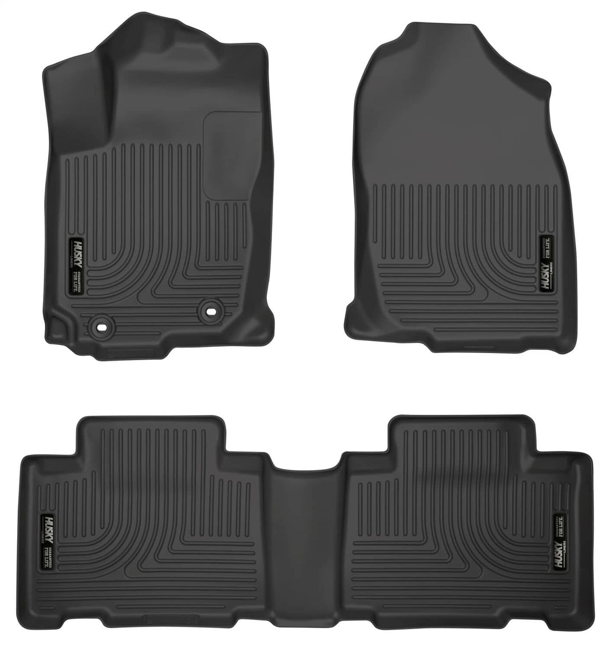 2013-2018 RAV4 Black Weatherbeater Front & Second Row Floor Liners | Dirty Garage