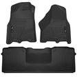 2010-2018 Ram 2500/3500 Mega Cab Weatherbeater Black Front And Second Row Floor Liners With Dual Retention Hooks | Dirty Garage