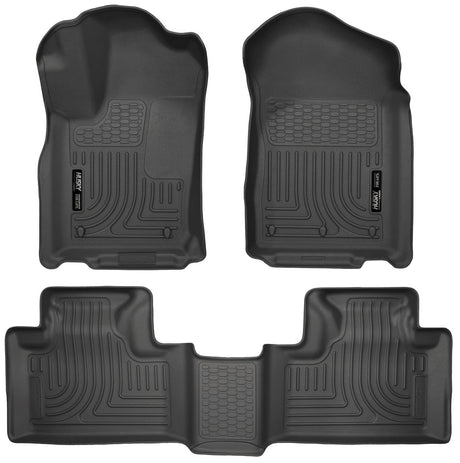 2011-2015 Grand Cherokee/Durango Black Weatherbeater Front & Second Row Floor Liners | Dirty Garage