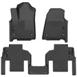 2022-2025 Wagoneer with 2nd Row Bucket Seats Black Weatherbeater Front & Second Row Floor Liners | Dirty Garage