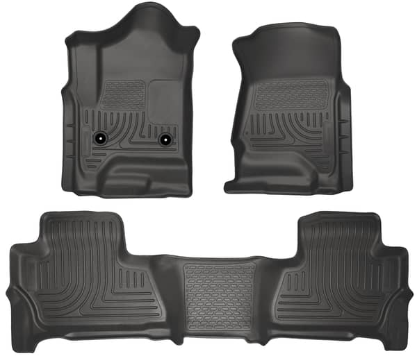 2015-2020 Suburban/Yukon XL Black Weatherbeater Front & Second Row Floor Liners | Dirty Garage