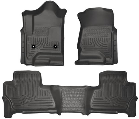 2015-2020 Suburban/Yukon XL Black Weatherbeater Front & Second Row Floor Liners | Dirty Garage