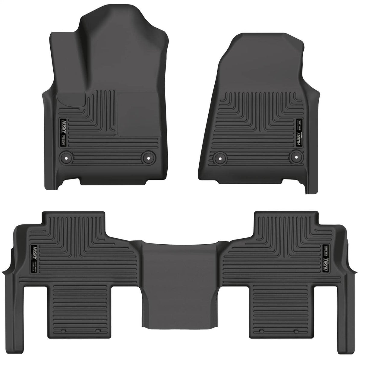 2022-2025 Wagoneer/Grand Wagoneer WeatherBeater Front & Second Row Floor Liners with Second Row Bench Seats | Dirty Garage