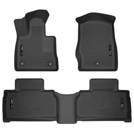 2020-2025 Explorer Black Weatherbeater Front & Second Row Floor Liners | Dirty Garage