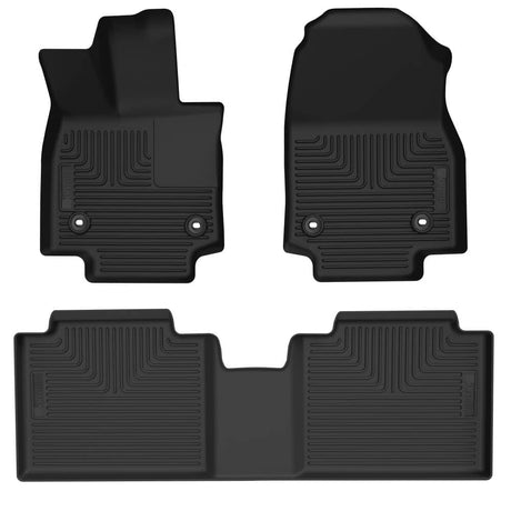 2023-2025 RX Hybrid Black Weatherbeater Front & Second Row Floor Liners | Dirty Garage