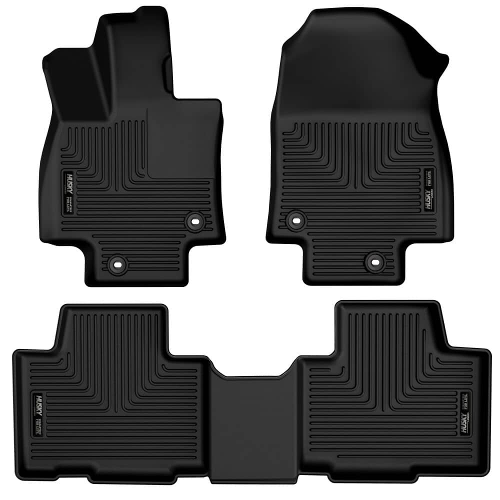 2024-2025 Grand Highlander/2024 Lexus TX350 Black Weatherbeater Front & Second Row Floor Liners (99351)