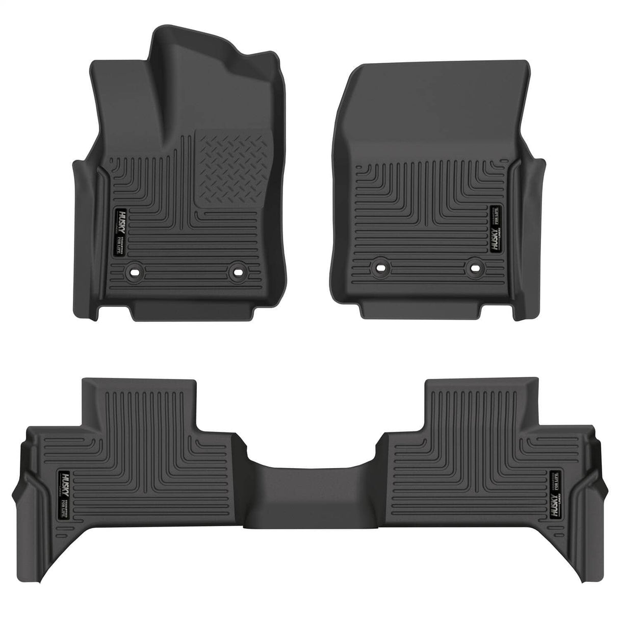 2022-2025 Tundra Double Cab Black Weatherbeater Front & Rear Floor Liners (99471)