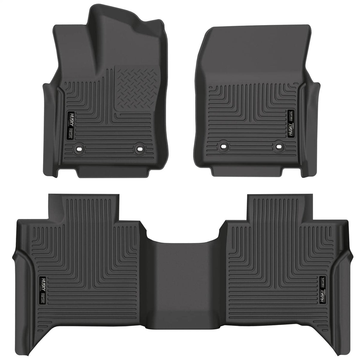 2022-2025 Tundra Crew Max Black Weatherbeater Front and Rear Floor Liners (99481)