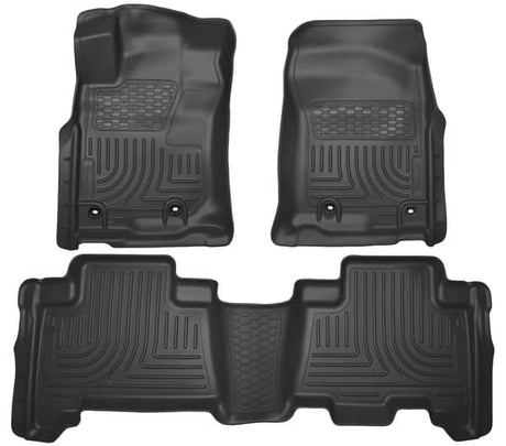 2013-2024 4Runner/2014-2023 GX460 Black Weatherbeater Front and Second Row Floor Liners | Dirty Garage