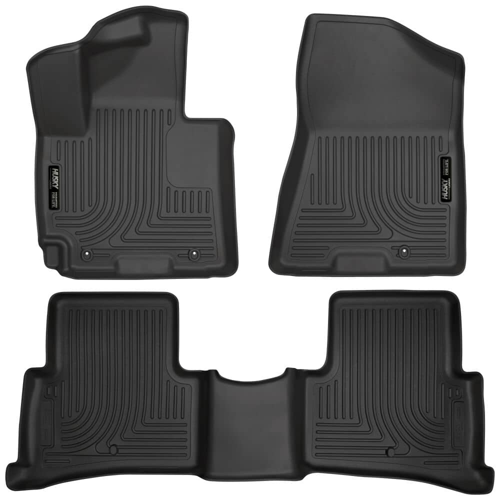 2016-2018 Tucson Black Weatherbeater Front & Second Row Floor Liners (99681)