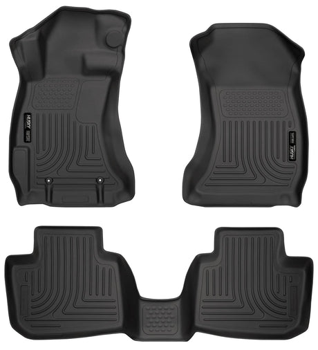2012-2020 Impreza/Crosstrek Black Weatherbeater Front & Second Row Floor Liners | Dirty Garage