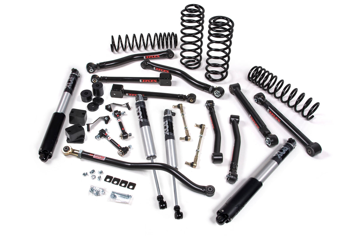 2018-2026 Wrangler JL 2-Door 3" Lift J-Krawl Kit w/ Standard Rate Coils / FOX 2.5 IFP Performance Series / Flex End