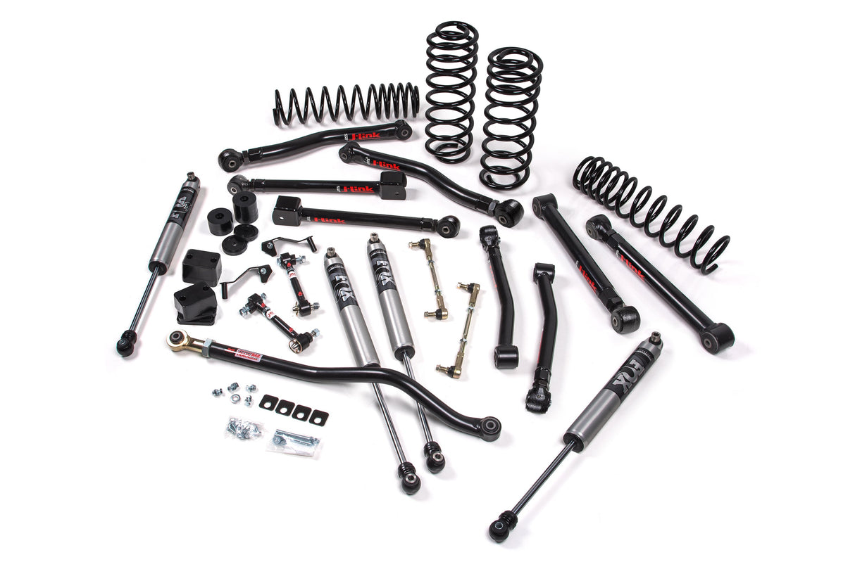 2018-2026 Wrangler JL 4-Door 3.5" Lift J-Krawl Kit w/ Heavy Duty Rate Coils / FOX 2.0 Performance Series / Flex End