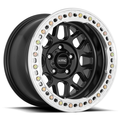 KMC Grenade Crawl Beadlock Satin Black Wheel (KM235) | Dirty Garage