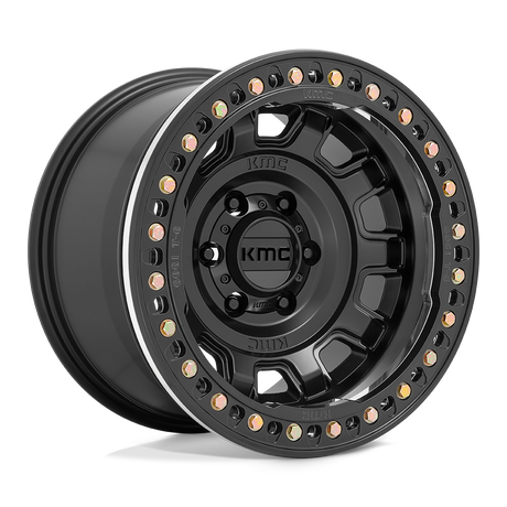 KMC Tank Beadlock Satin Black Wheel (KM236) | Dirty Garage