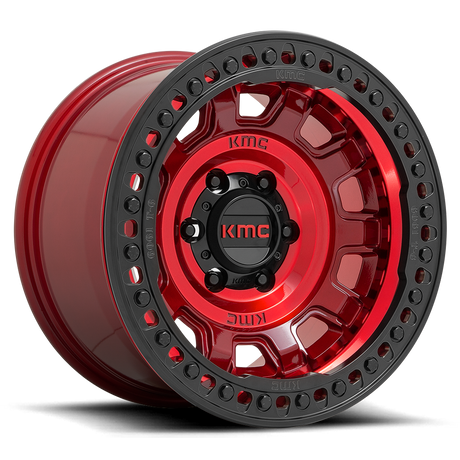 KMC Tank Beadlock Candy Red Wheel (KM236) | Dirty Garage