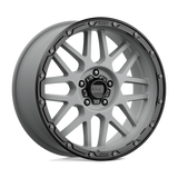 KMC Grenade Off-road Matte Gray w/ Matte Black Lip Wheel (KM535) | Dirty Garage