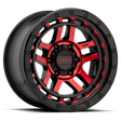 KMC Recon Gloss Black Machined w/ Red Tint Wheel (KM540) | Dirty Garage