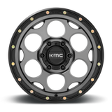 KMC Dirty Harry Satin Gray w/ Black Lip Wheel (KM541) | Dirty Garage