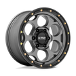 KMC Dirty Harry Satin Gray w/ Black Lip Wheel (KM541) | Dirty Garage
