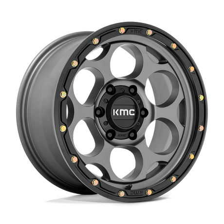KMC Dirty Harry Satin Gray w/ Black Lip Wheel (KM541) | Dirty Garage