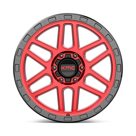 KMC Mesa Candy Red w/ Black Lip Wheel (KM544) | Dirty Garage