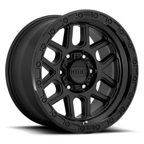 KMC Mesa Satin Black w/ Gloss Black Lip Wheel (KM544) | Dirty Garage