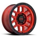 KMC Mesa Candy Red w/ Black Lip Wheel (KM544) | Dirty Garage