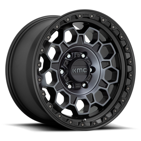 KMC Trek Satin Black w/ Gray Tint Wheel (KM545) | Dirty Garage