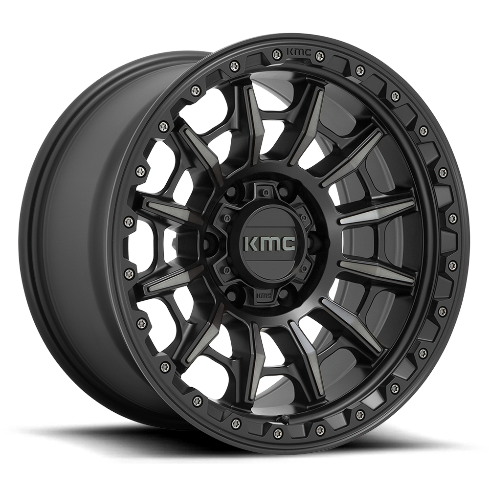 KMC Carnage Satin Black w/ Gray Tint Wheel (KM547) | Dirty Garage