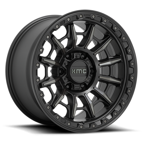 KMC Carnage Satin Black w/ Gray Tint Wheel (KM547) | Dirty Garage
