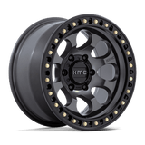 KMC Riot SBL Anthracite w/ Satin Black Lip Wheel (KM550) | Dirty Garage