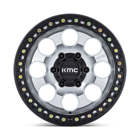 KMC Riot SBL Machined w/ Satin Black Lip Wheel (KM550) | Dirty Garage