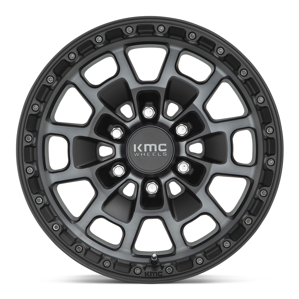 KMC Summit Satin Black w/ Gray Tint Wheel (KM718) | Dirty Garage