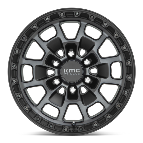 KMC Summit Satin Black w/ Gray Tint Wheel (KM718) | Dirty Garage