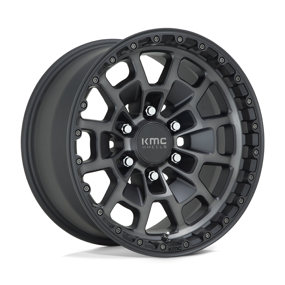 KMC Summit Satin Black w/ Gray Tint Wheel (KM718) | Dirty Garage