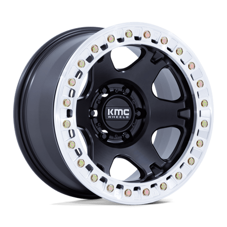 KMC Vi Beadlock Satin Black w/ Machined Ring Wheel (KM238) | Dirty Garage