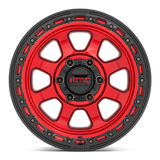 KMC Chase Candy Red w/ Black Lip Wheel (KM548) | Dirty Garage