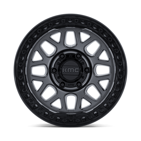 KMC GRS Gloss Gunmetal w/ Gloss Black Lip Wheel (KM549) | Dirty Garage
