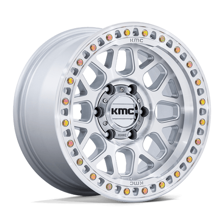 KMC GRS Gloss Silver w/ Machined Face Wheel (KM549) | Dirty Garage