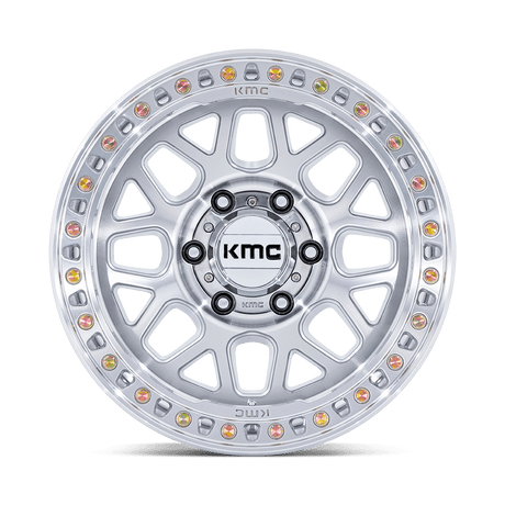 KMC GRS Gloss Silver w/ Machined Face Wheel (KM549) | Dirty Garage
