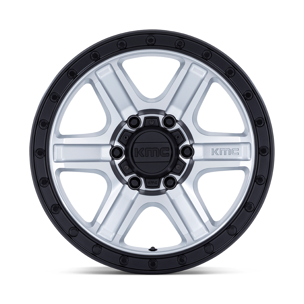 KMC Outrun Machined w/ Gloss Black Lip Wheel (KM551) | Dirty Garage