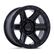 KMC Outrun Matte Black w/ Gloss Black Lip Wheel (KM551) | Dirty Garage