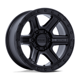 KMC Outrun Matte Black w/ Gloss Black Lip Wheel (KM551) | Dirty Garage