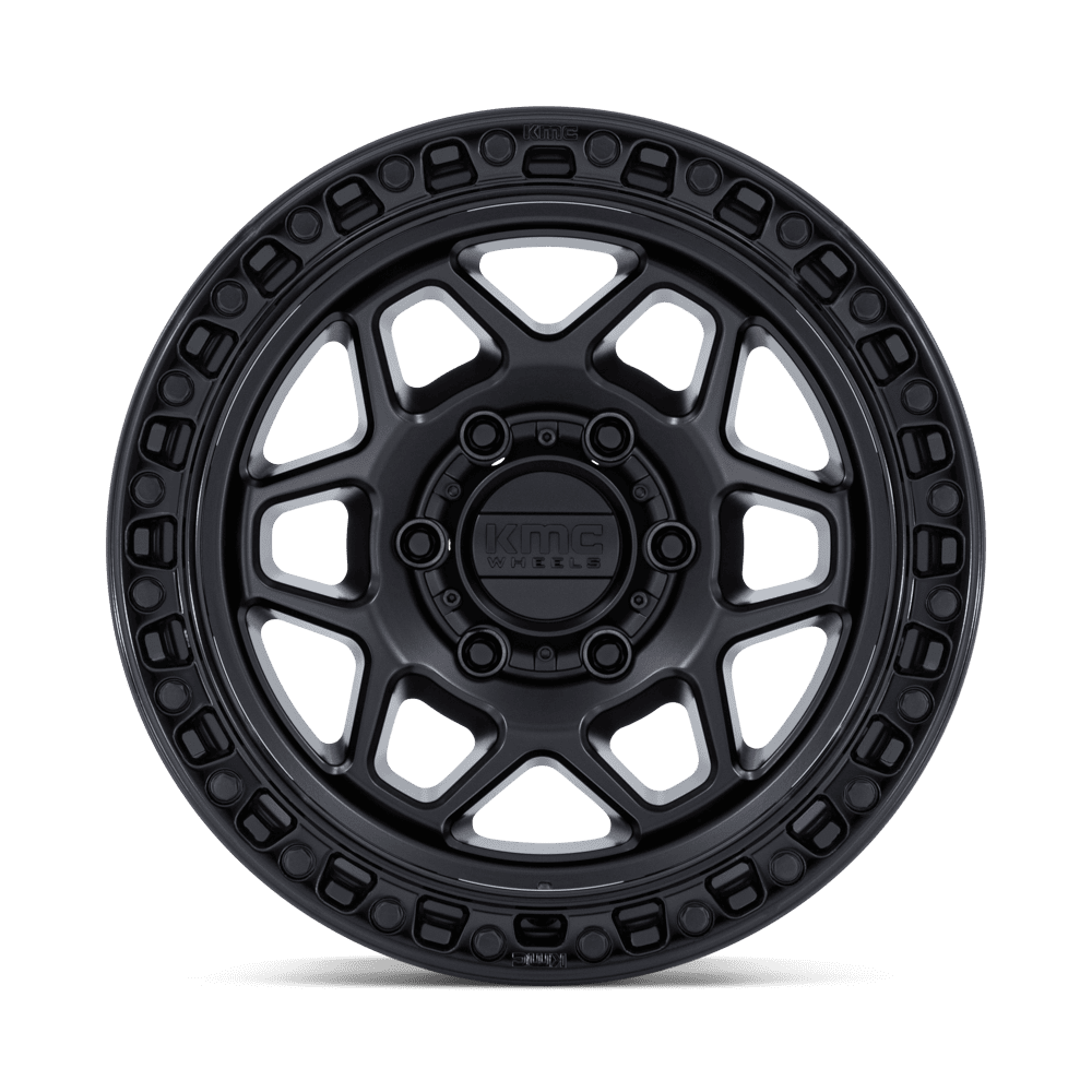 KMC Torx Matte Black w/ Gloss Black Lip Wheel (KM553) | Dirty Garage