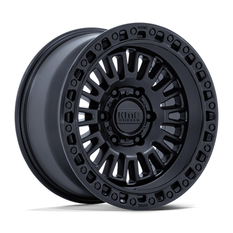 KMC Aztec Matte Black w/ Gloss Black Lip Wheel (KM554) | Dirty Garage