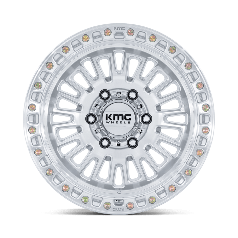 KMC Aztec Gloss Silver w/ Machined Face Wheel (KM554) | Dirty Garage