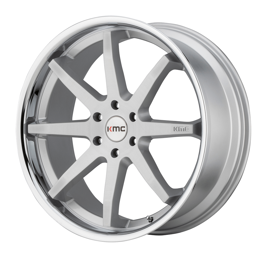 KMC Reverb Brushed Silver w/ Chrome Lip Wheel (KM715) | Dirty Garage