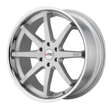 KMC Reverb Brushed Silver w/ Chrome Lip Wheel (KM715) | Dirty Garage